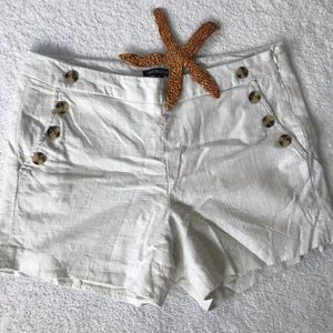 🧿2/$20🧿 Linen/cotton shorts w/ side zipper (5a)